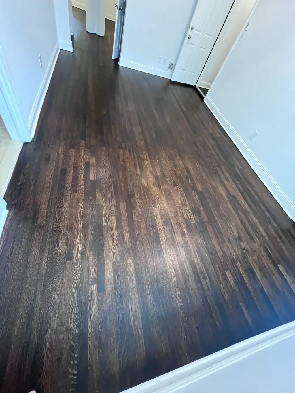 New flooring installation after home renovation