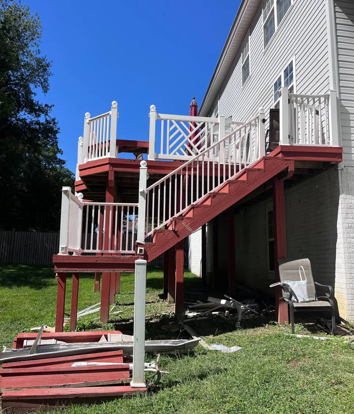 Woodie Deck Steps Before